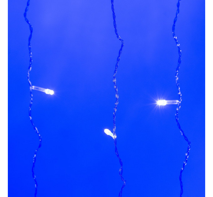 Гірлянда Водоспад 3х3 м 270 LED (560 L) лампочок світлодіодна прозорий дріт 10 ниток 8 режимів Синій