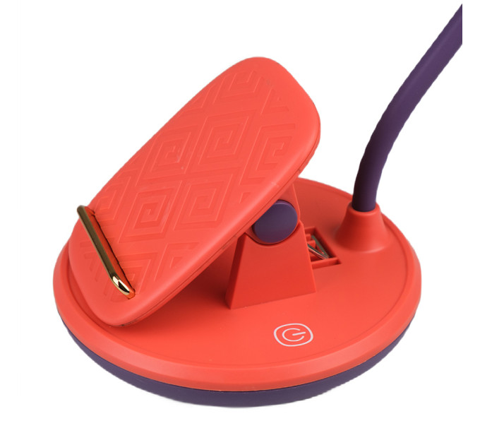 Лампа настільна з підставкою для телефона з акумулятором і USB лампа гнучка сенсорна 2 Вт GL-565