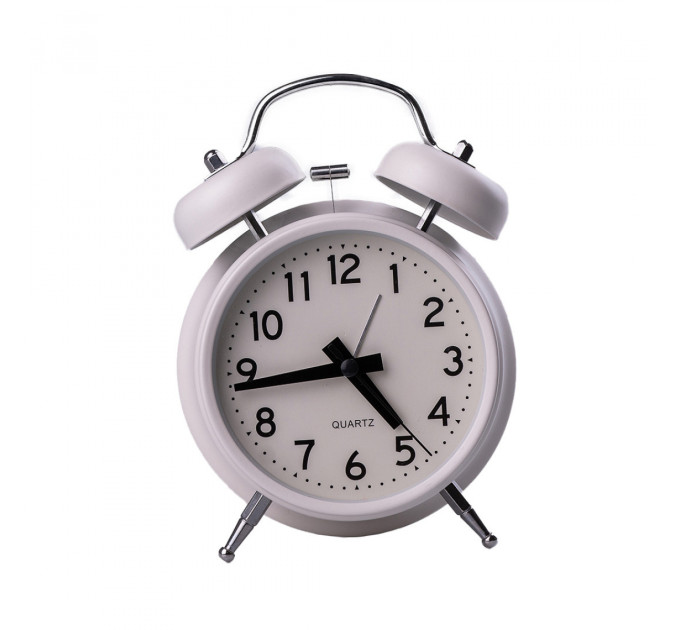 Годинник будильник Clock на батарейці АА настільний годинник з будильником