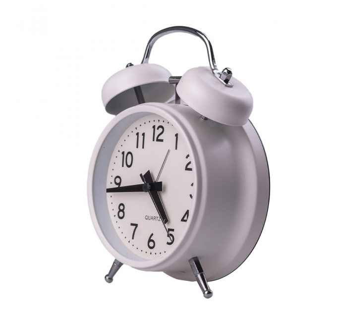 Годинник будильник Clock на батарейці АА настільний годинник з будильником