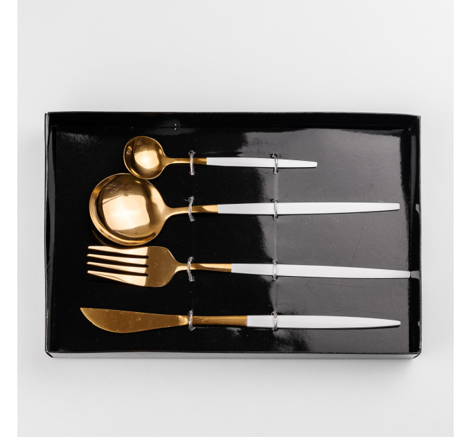 Набір столових приборів Cutlery set із нержавіючої сталі на 1 персону 4 штуки
