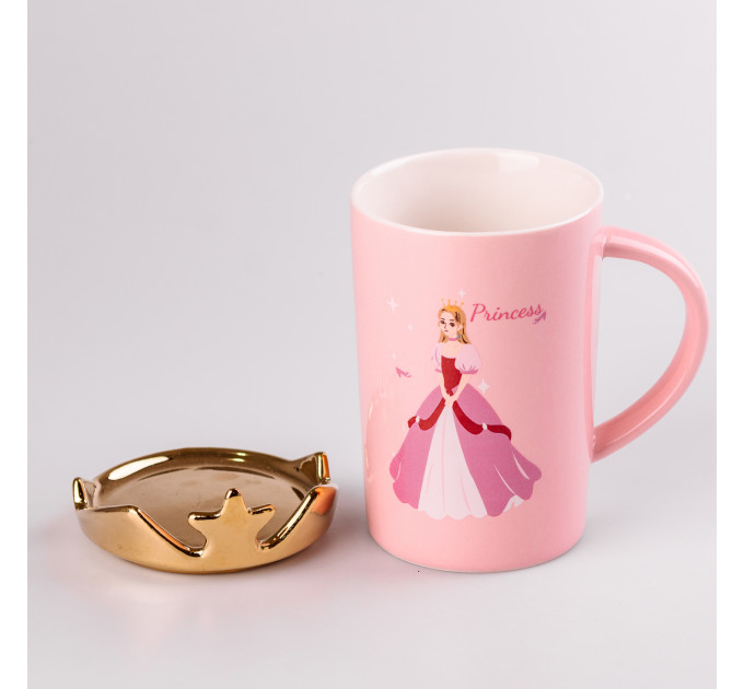 Чашка керамічна 400 мл Princess з кришкою