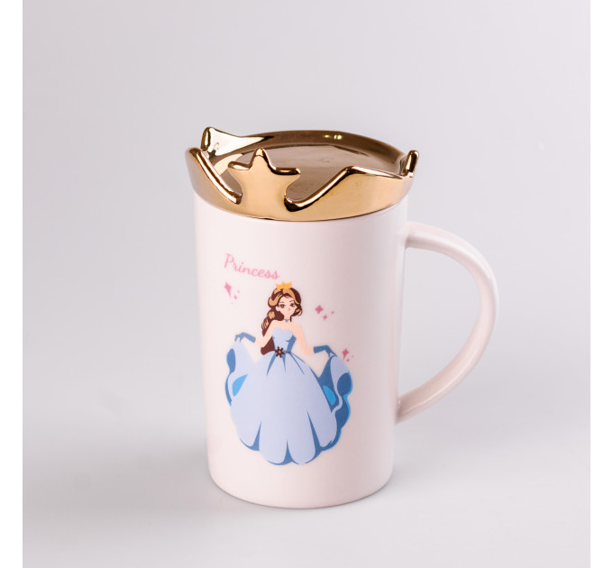 Чашка керамічна 400 мл Princess з кришкою Білий