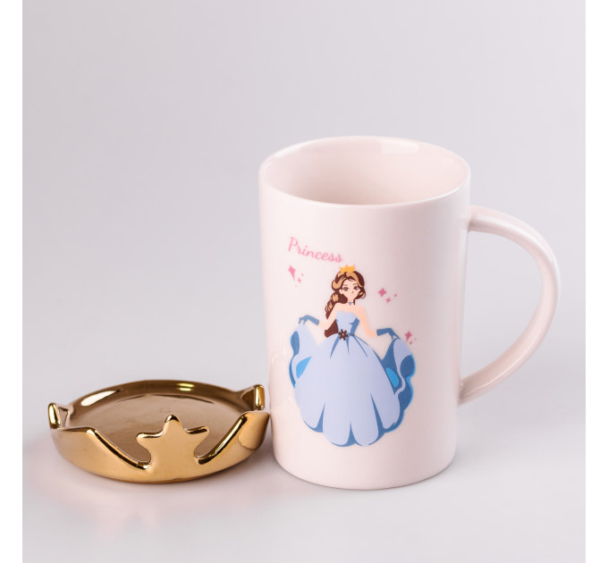 Чашка керамічна 400 мл Princess з кришкою Білий