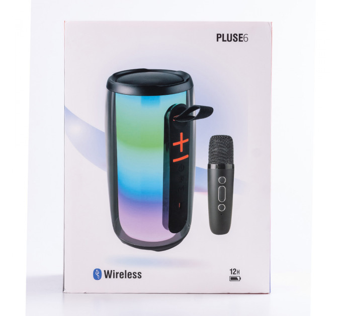 Колонка bluetooth портативна бездротова Pulse 6 із мікрофоном 10 Вт водонепроникна з аккумулятором Білий