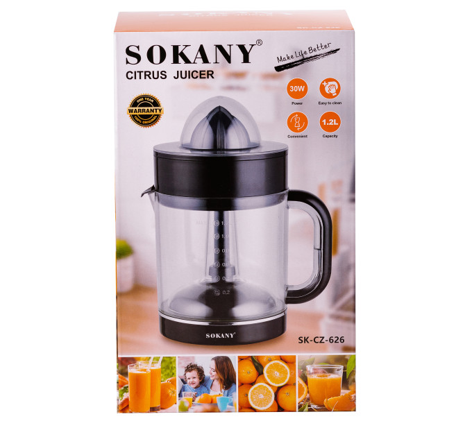 Соковижималка для цитрусових 40 Вт 1.2 л Sokany SK-CZ-626