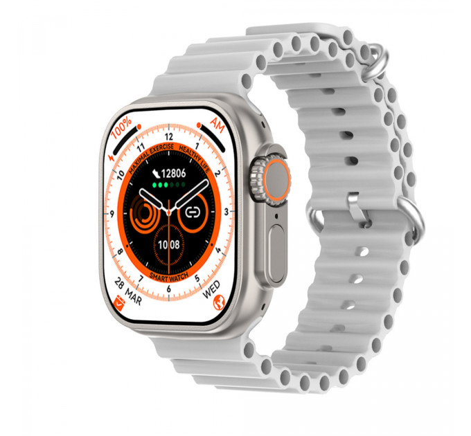 Смарт годинник водонепроникний SmartX8 Ultra для чоловіків і жінок / дзвінки (Android, iOS) Білий