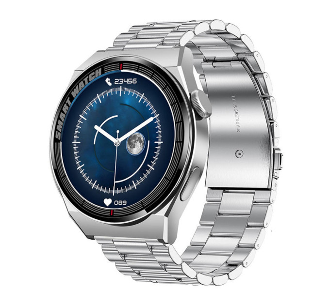 Смарт годинник чоловічий водонепроникний SmartX GT5 Max / дзвінки GPS (Android та iOS) Сірий