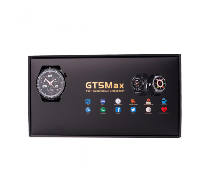 Смарт годинник чоловічий водонепроникний SmartX GT5 Max / дзвінки GPS (Android та iOS) Сірий