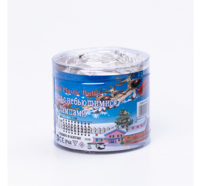 Гірлянда штора 1,5х1,5 м 160 LED світлодіодна мідний провід 8 ниток