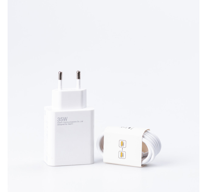 Адаптер Xiaomi 35 Вт зарядний пристрій dual head set USB-C/USB-A з кабелем type-C