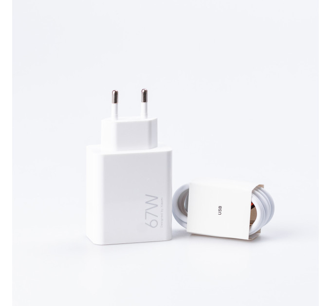 Адаптер Xiaomi 67 Вт зарядний пристрій USB-A з кабелем type-C