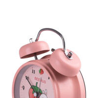 Годинник будильник Clock дитячий, настільний годинник з будильником Рожевий Годинник будильник Clock дитячий, настільний годинник з будильником Рожевий