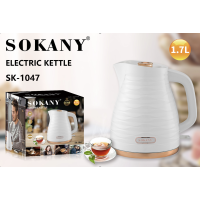 Електрочайник на 1,7 л з автоматичним відключенням 2200 Вт Sokany SK-1047