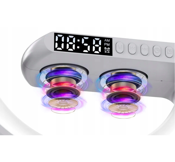 Колонка Bluetooth бездротова портативна зарядка 10 Вт лампа настільна і годинник RGB LED 3 в 1 у стилі Big G