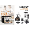 Кухонний комбайн 7 в 1 1000 Вт міксер кавомолка м'ясорубка і слайсер Sokany