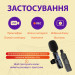 Мікрофон петличний бездротовий K9 2в1 для Iphone та Android (Lightning та Type-C) 2шт в комплекті