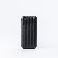 Повербанк 20000 mah бездротова зарядка powerbank 4 вбудованих кабелі USB / Micro / Type-C / Lightning