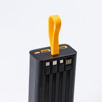 Повербанк 20000 mah powerbank USB / Micro / Type-C / Lightning зовнішній акумулятор 4 вбудованих кабелі