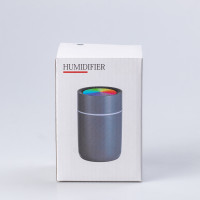 Зволожувач повітря для дому портативний USB 350 мл ароматичний дифузор з підсвічуванням Сірий